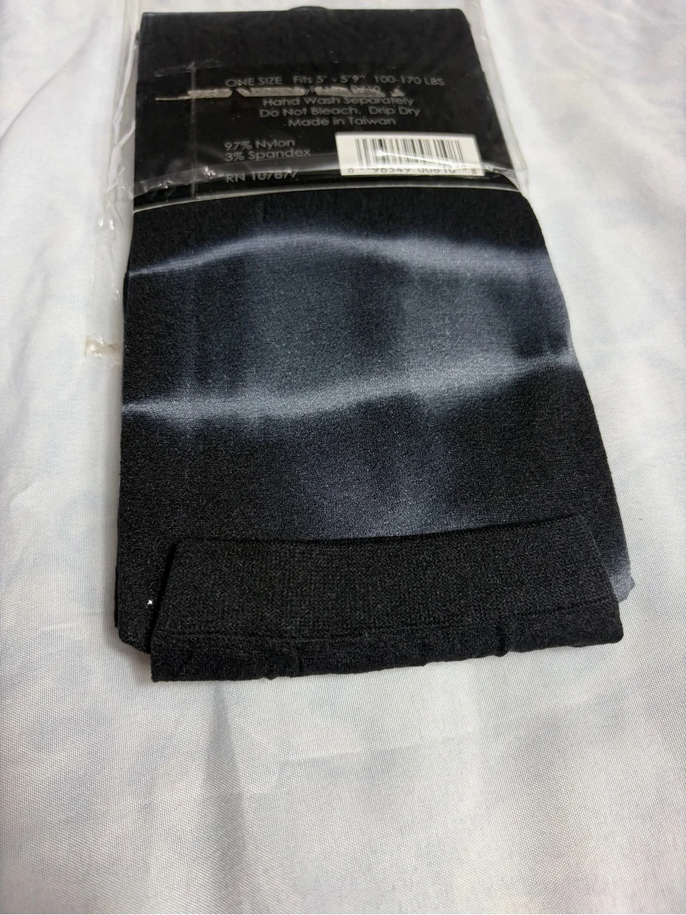NWT vintage Cathy Rose Y2K black / gray tie dye capri tights one size